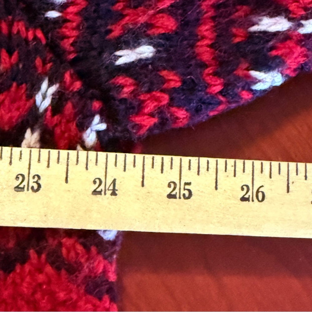 Fair Isle Half-Zip Sweater Mens Nordic Ski Lodge Wool Blend Cold Weather Large - Picture 12 of 14